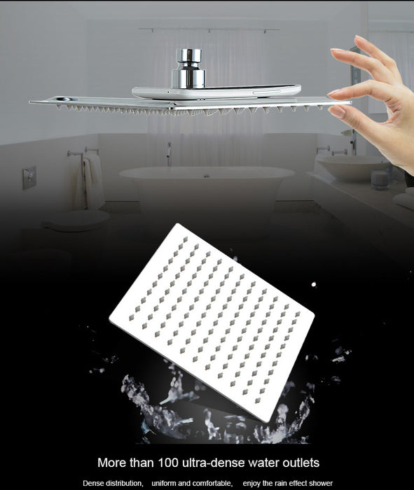 Ensemble de douche luxe à effet pluie encastrable
