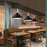 Suspension LED V-TAC Moderne – Abat-jour Noir & Finition Bois