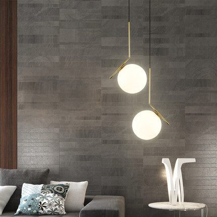 Suspension V-TAC Design – Globe en Verre Opalin & Douille E27