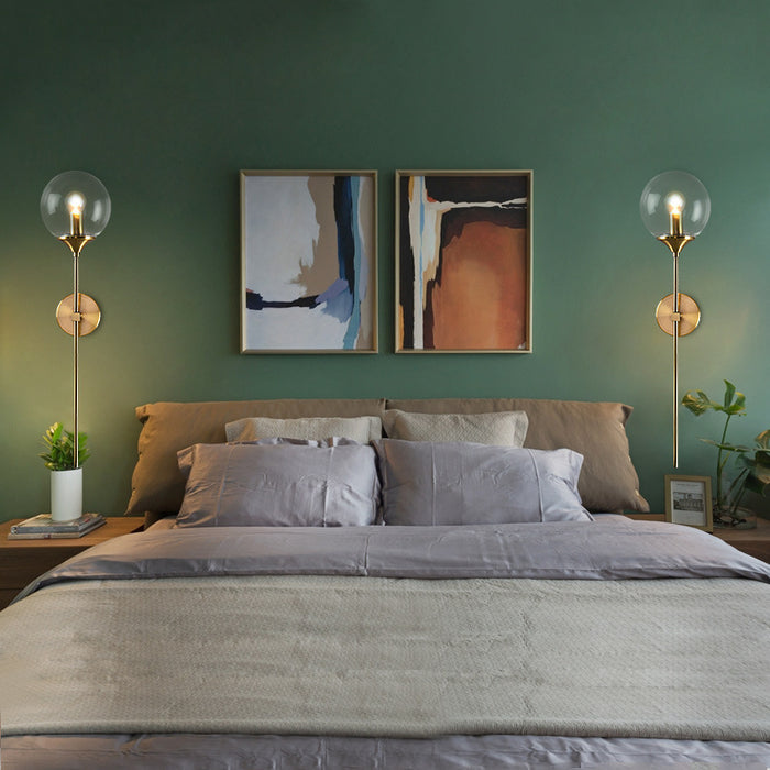 Applique murale LED E14 en verre fumé – Design moderne