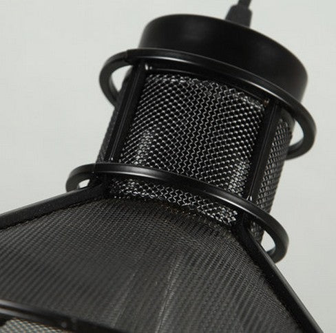 Suspension V-TAC Métal Noir Ø25 cm – Design Industriel avec Maille