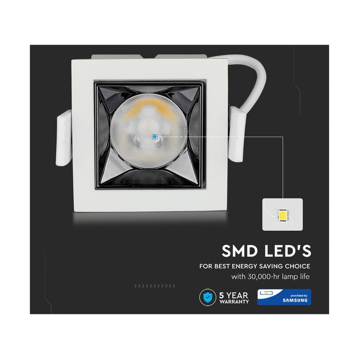 Downlight LED Réflecteur 4W Carré V-TAC – CRI 90