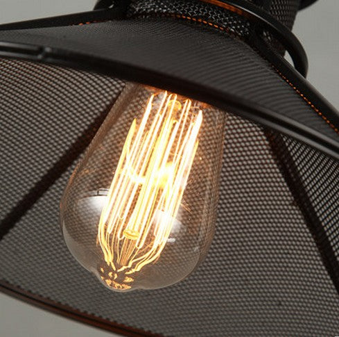 Suspension V-TAC Métal Noir Ø25 cm – Design Industriel avec Maille