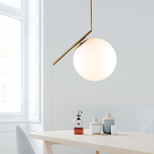 Suspension V-TAC Design – Globe en Verre Opalin & Douille E27