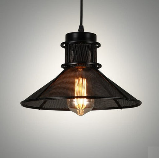 Suspension V-TAC Métal Noir Ø25 cm – Design Industriel avec Maille