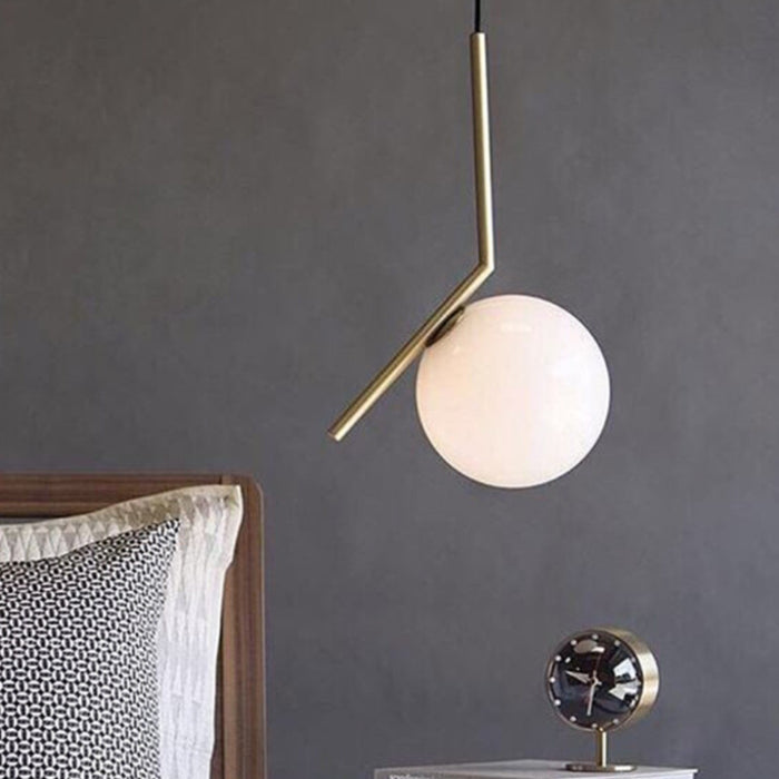 Suspension V-TAC Design – Globe en Verre Opalin & Douille E27