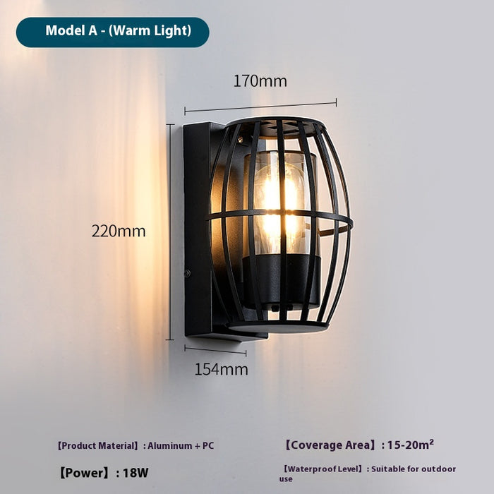 Applique murale extérieure WL5080 – Aluminium noir – Sans ampoule