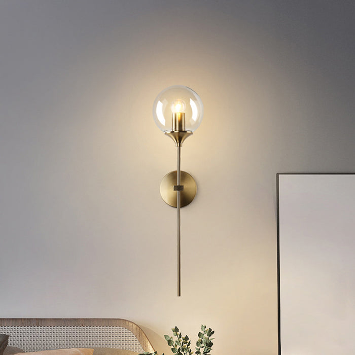 Applique murale LED E14 en verre fumé – Design moderne