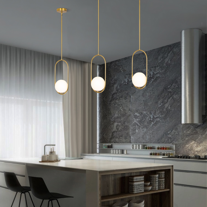 Suspension LED dorée V-TAC VT-7722 – Ø200×400 mm | Lustre design moderne