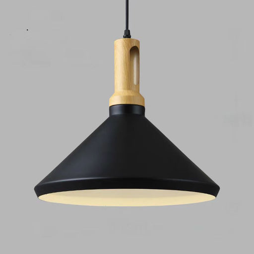 Suspension LED V-TAC Moderne – Abat-jour Noir & Finition Bois