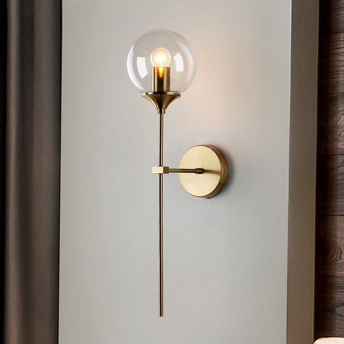 Applique murale LED E14 en verre fumé – Design moderne