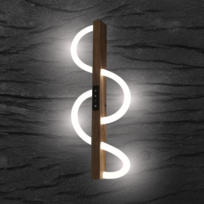 Lampe LED Spirale Murale – Ambiance Cosy avec 3 Modes d’Éclairage