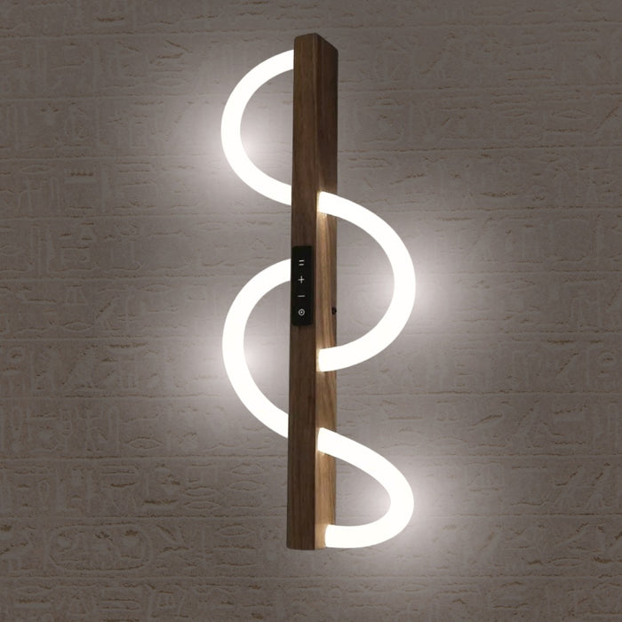 Lampe LED Spirale Murale – Ambiance Cosy avec 3 Modes d’Éclairage