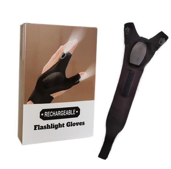 Paire de gants avec lampes LED intégrée