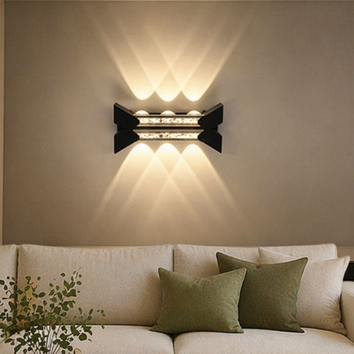 Applique murale LED design décoratif 14W – aluminium noir