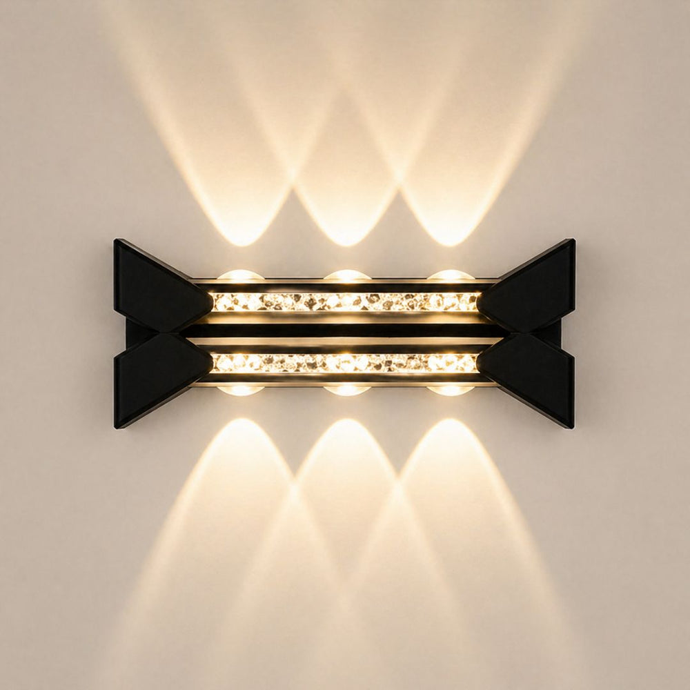 Applique murale LED design décoratif 14W – aluminium noir
