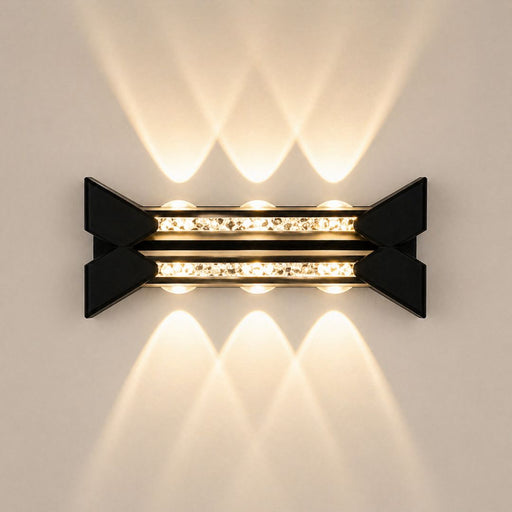 Applique murale LED design décoratif 14W – aluminium noir