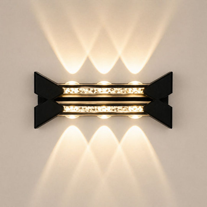 Applique murale LED design décoratif 14W – aluminium noir