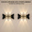 Applique murale LED design décoratif 14W – aluminium noir