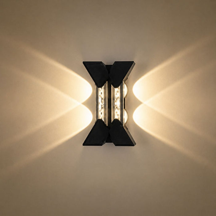 Applique murale LED design décoratif 14W – aluminium noir