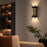 applique murale LED moderne noir effet cristal