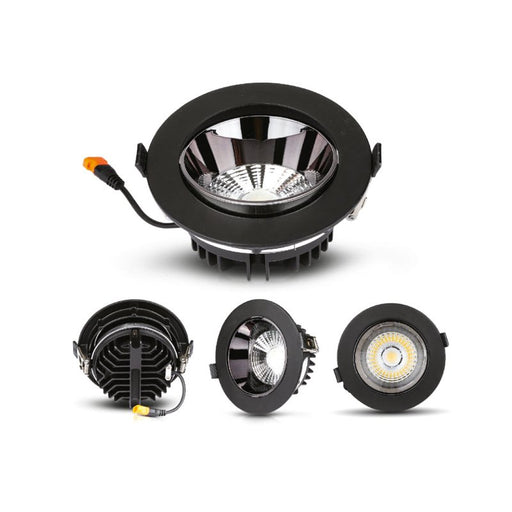 Downlight LED réflecteur rond 20W noir V-TAC en aluminium
