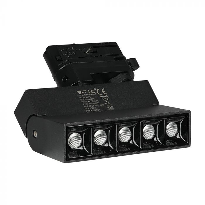 Spot LED Linéaire sur Rail 12W Noir V-TAC – CRI 90