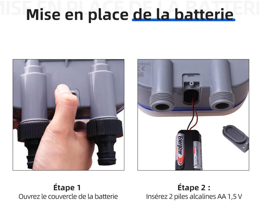 Minuterie d'arrosage LED 2 sorties – Étanche