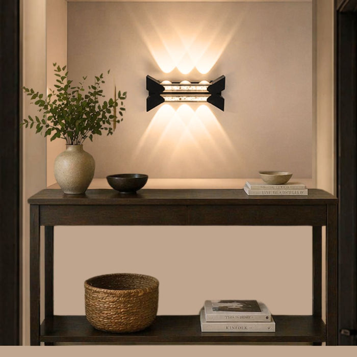 Applique murale LED design décoratif 14W – aluminium noir