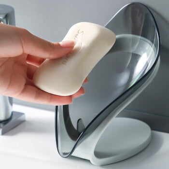 2X Porte-savon en feuille pour salle de bain