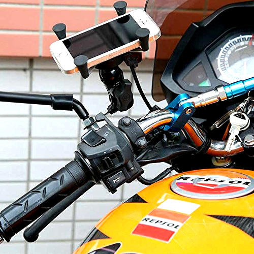Supp télép pour Moto-Vélo ajustable avec chargeur