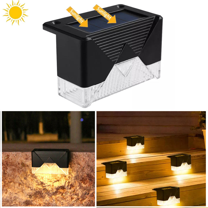 4 x Appliques solaires pour décoration jardin à 2 LED