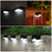 4 x Appliques solaires pour décoration jardin à 2 LED
