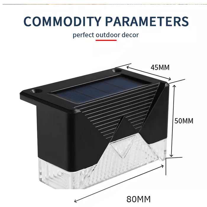 4 x Appliques solaires pour décoration jardin à 2 LED