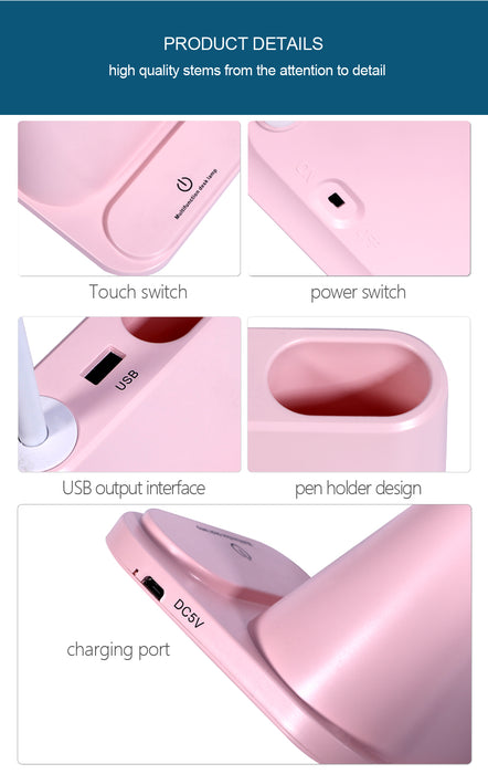 Lampe multifonction avec port usb pour bureau et maison