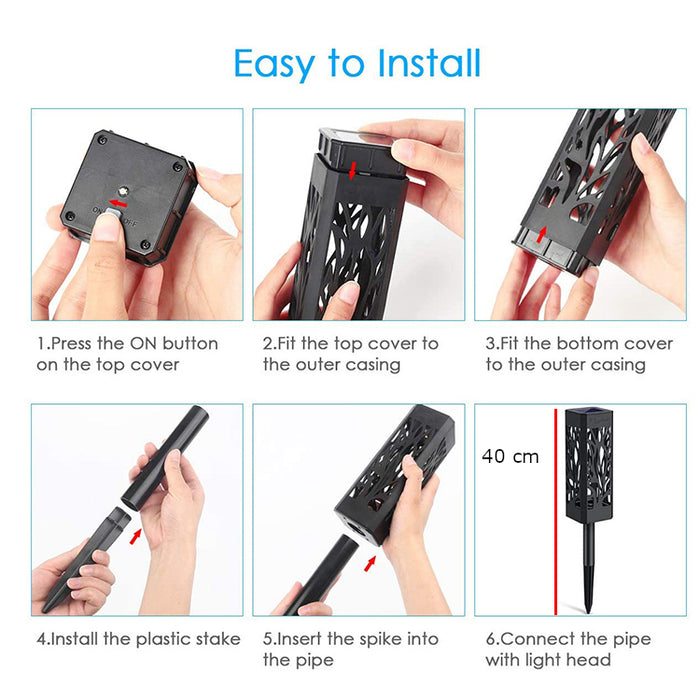 2 x Lampes de jardin solaire à Led