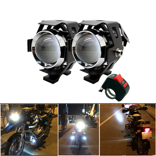 2 lampes puissantes pour moto phare -conduite au brouillard