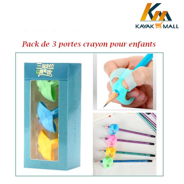 Pack de 3 Portes crayon et stylo pour enfants