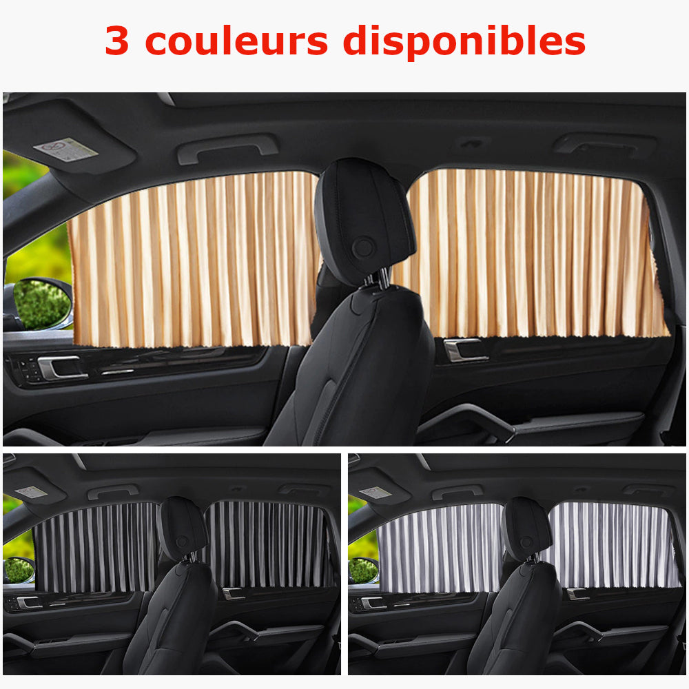 Rideaux pare-soleil magnétique pour Citroen Berlingo 2008-2018 Noir Tissu